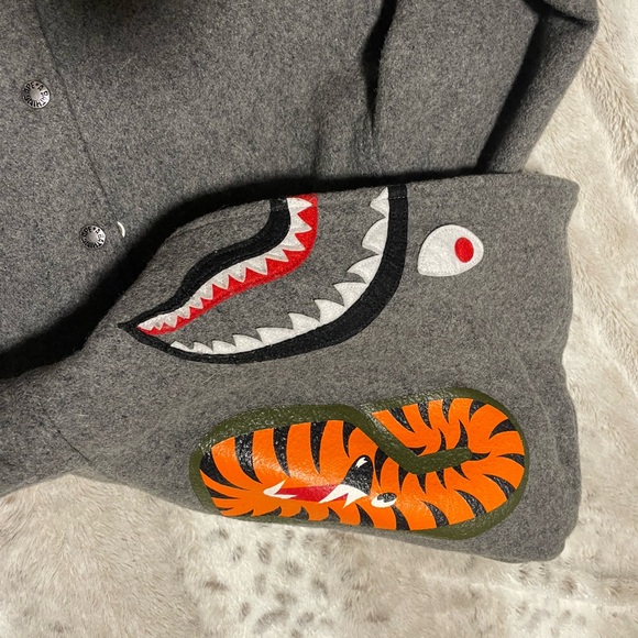 BAPE SHARK VARSITY JACKET - Picture 6 of 16